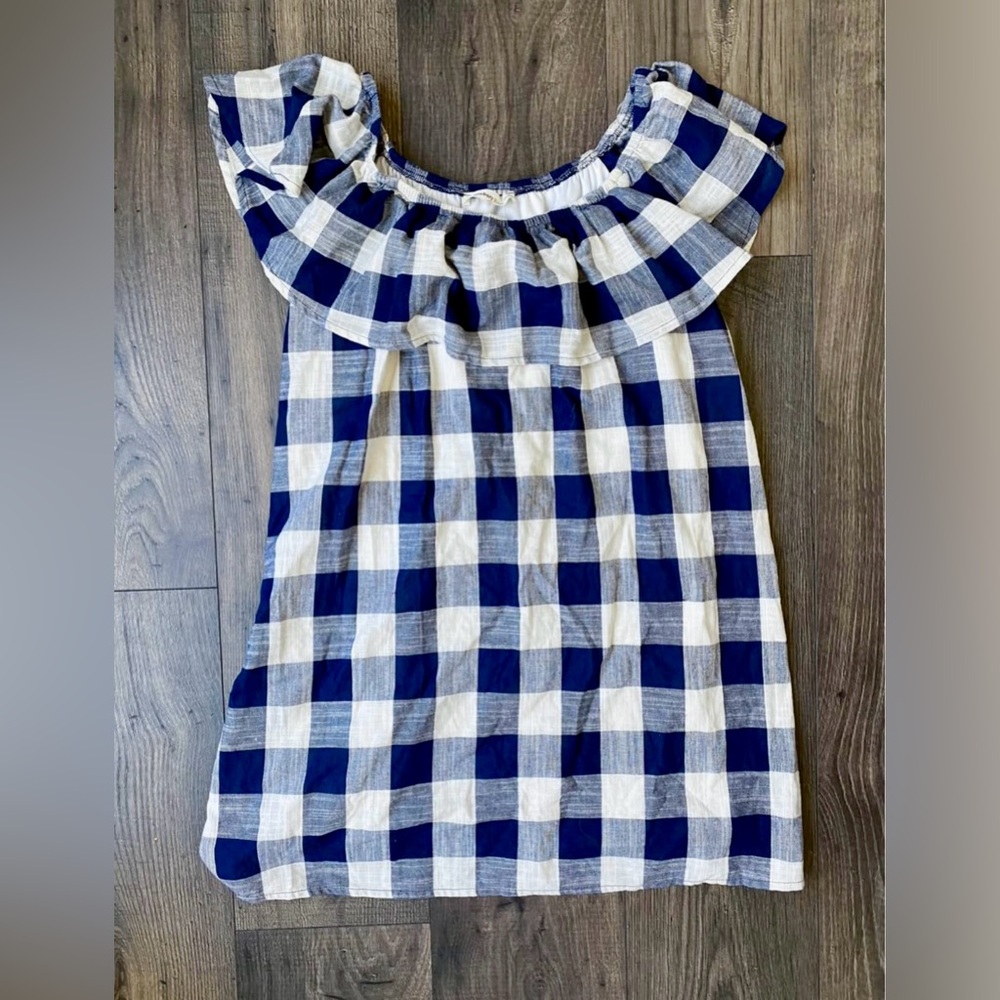 NWT Navy Gingham Dress